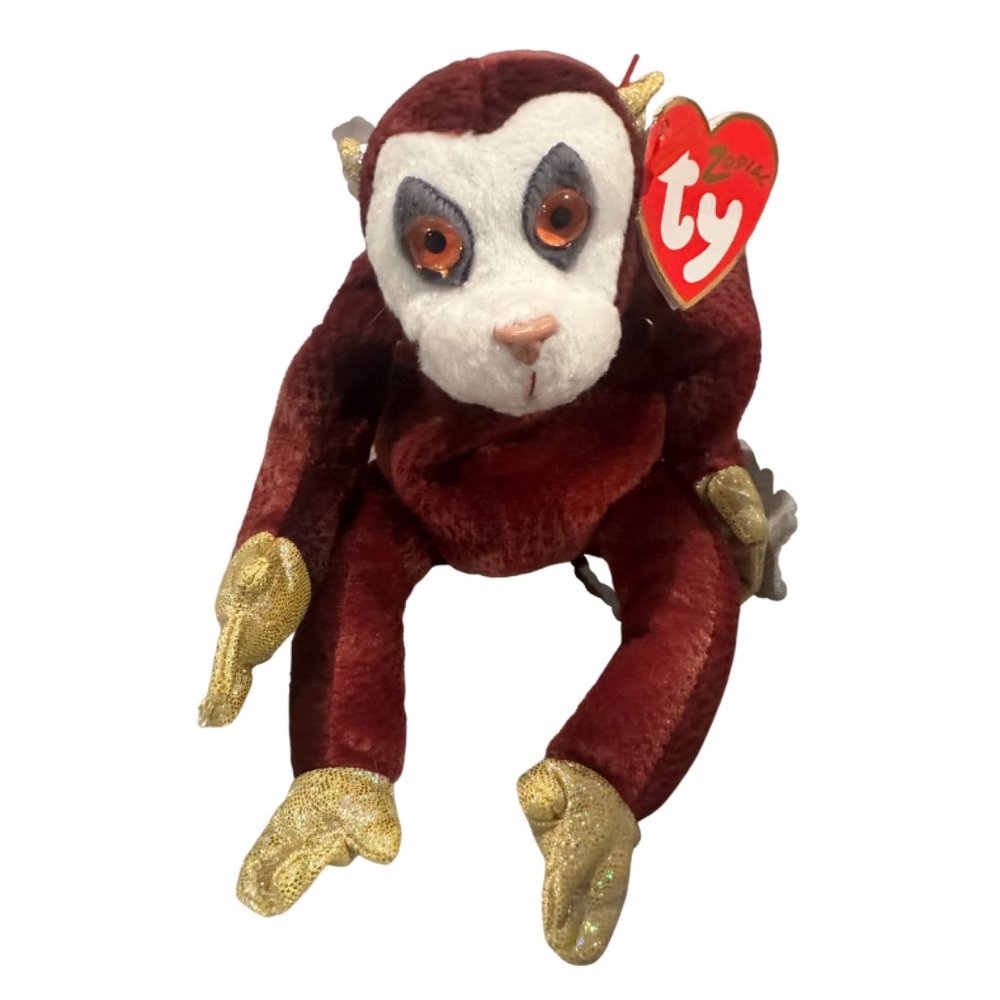 Ty Beanie Babies Zodiac Monkey NWMT